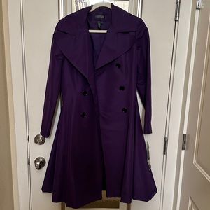 Ralph Lauren Trench Coat Deep Purple Size Small NWT
